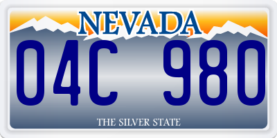 NV license plate 04C980