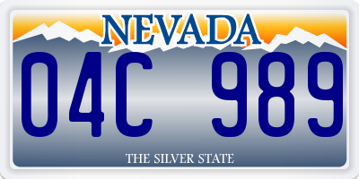 NV license plate 04C989