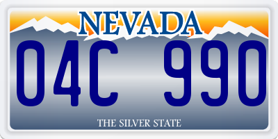 NV license plate 04C990