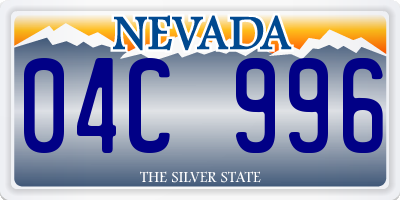 NV license plate 04C996