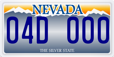NV license plate 04D000
