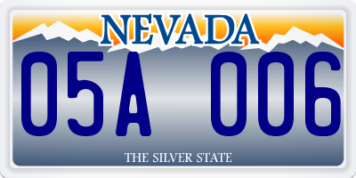 NV license plate 05A006