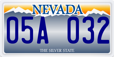 NV license plate 05A032