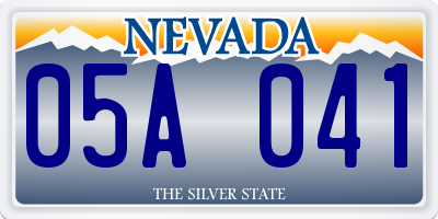 NV license plate 05A041