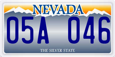 NV license plate 05A046