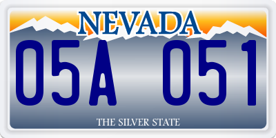 NV license plate 05A051