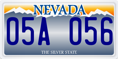 NV license plate 05A056