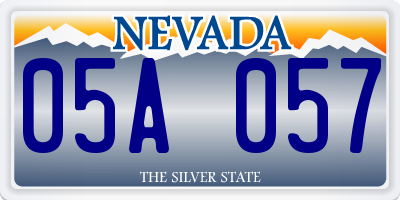 NV license plate 05A057