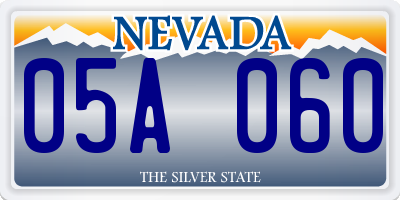 NV license plate 05A060