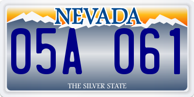 NV license plate 05A061