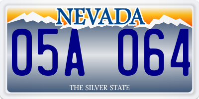 NV license plate 05A064