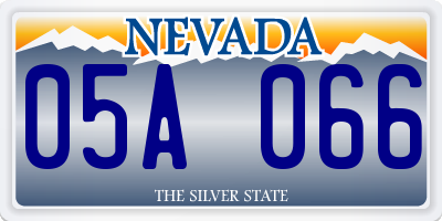 NV license plate 05A066