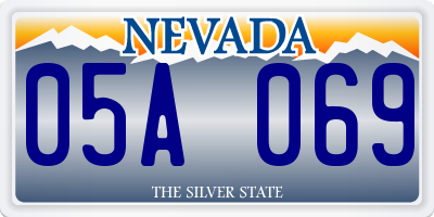 NV license plate 05A069