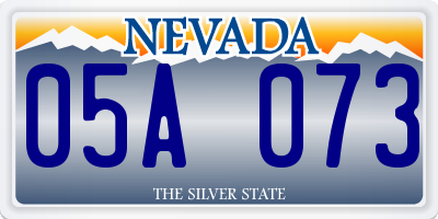 NV license plate 05A073