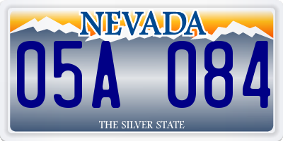 NV license plate 05A084