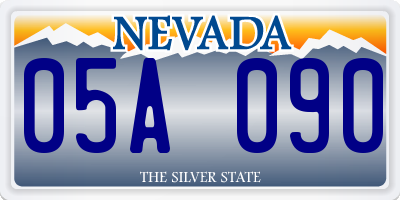 NV license plate 05A090