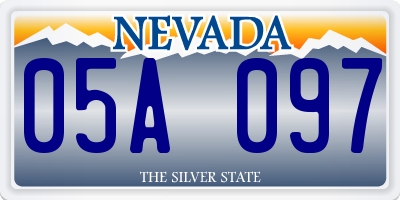 NV license plate 05A097