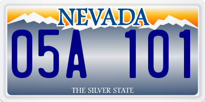 NV license plate 05A101