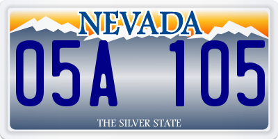 NV license plate 05A105