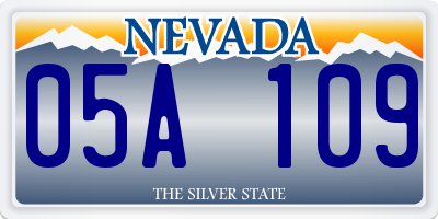 NV license plate 05A109