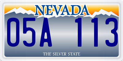 NV license plate 05A113