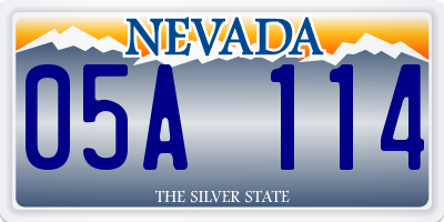 NV license plate 05A114