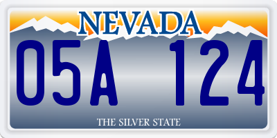 NV license plate 05A124