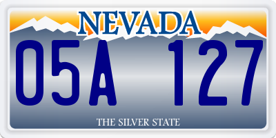 NV license plate 05A127