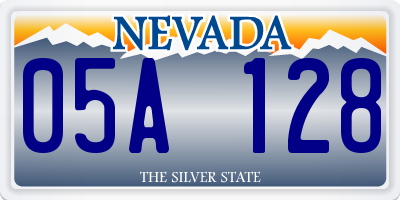 NV license plate 05A128