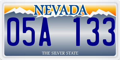 NV license plate 05A133