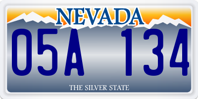 NV license plate 05A134