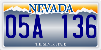 NV license plate 05A136
