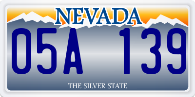 NV license plate 05A139