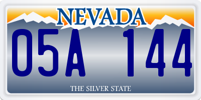 NV license plate 05A144