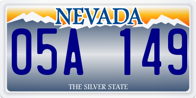 NV license plate 05A149