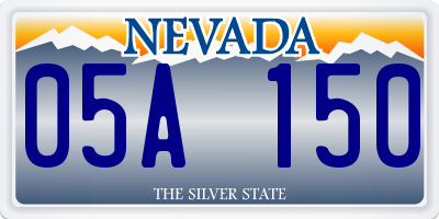 NV license plate 05A150