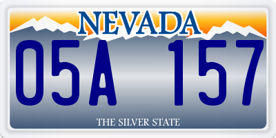 NV license plate 05A157