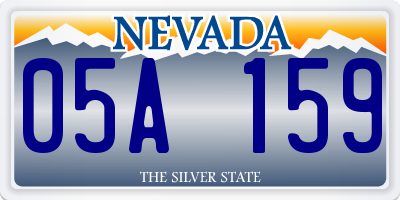 NV license plate 05A159