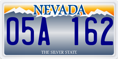 NV license plate 05A162