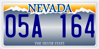 NV license plate 05A164