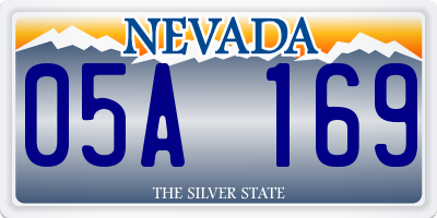 NV license plate 05A169