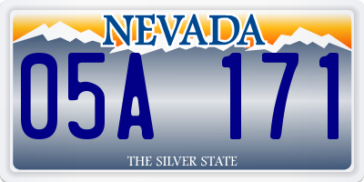 NV license plate 05A171