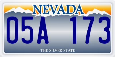 NV license plate 05A173