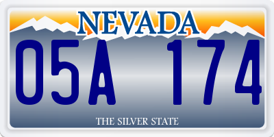 NV license plate 05A174