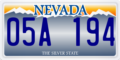 NV license plate 05A194