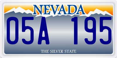 NV license plate 05A195