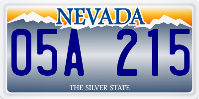 NV license plate 05A215