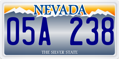 NV license plate 05A238