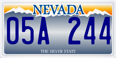 NV license plate 05A244