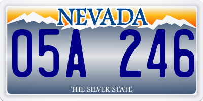 NV license plate 05A246